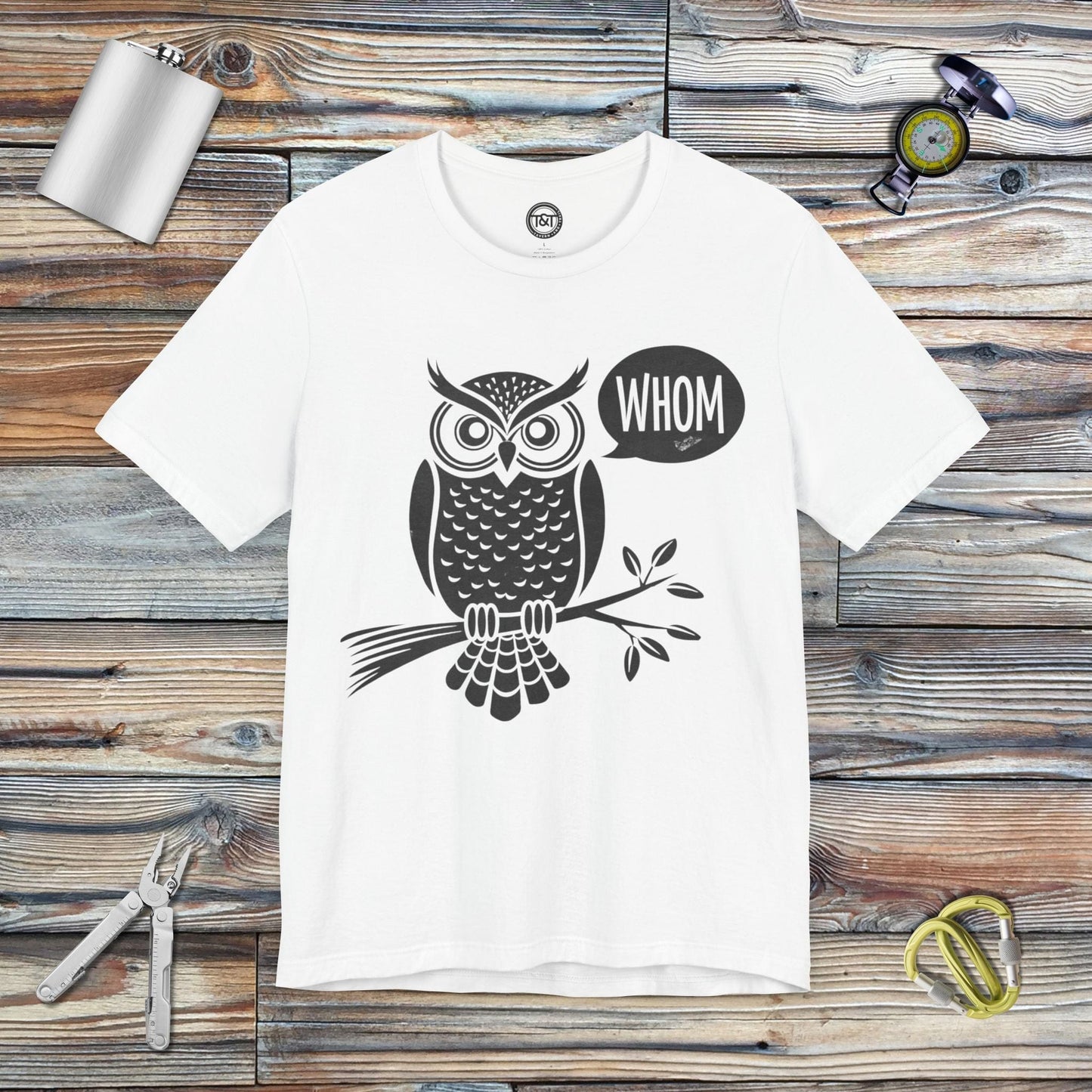 Tavern and Trail T-Shirt Grammar Owl T-Shirt White / S