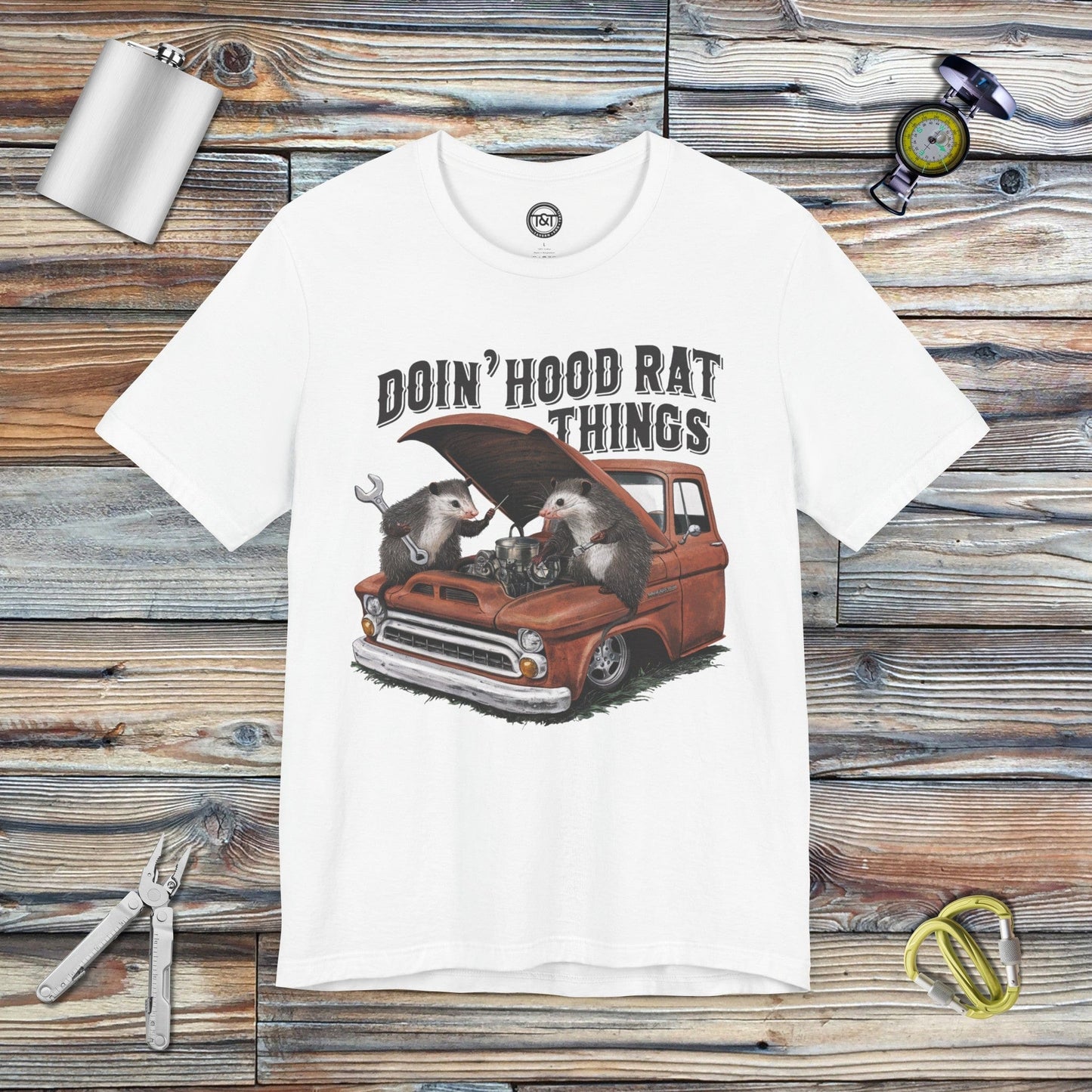 Tavern and Trail T-Shirt Hood Rats T-Shirt White / S