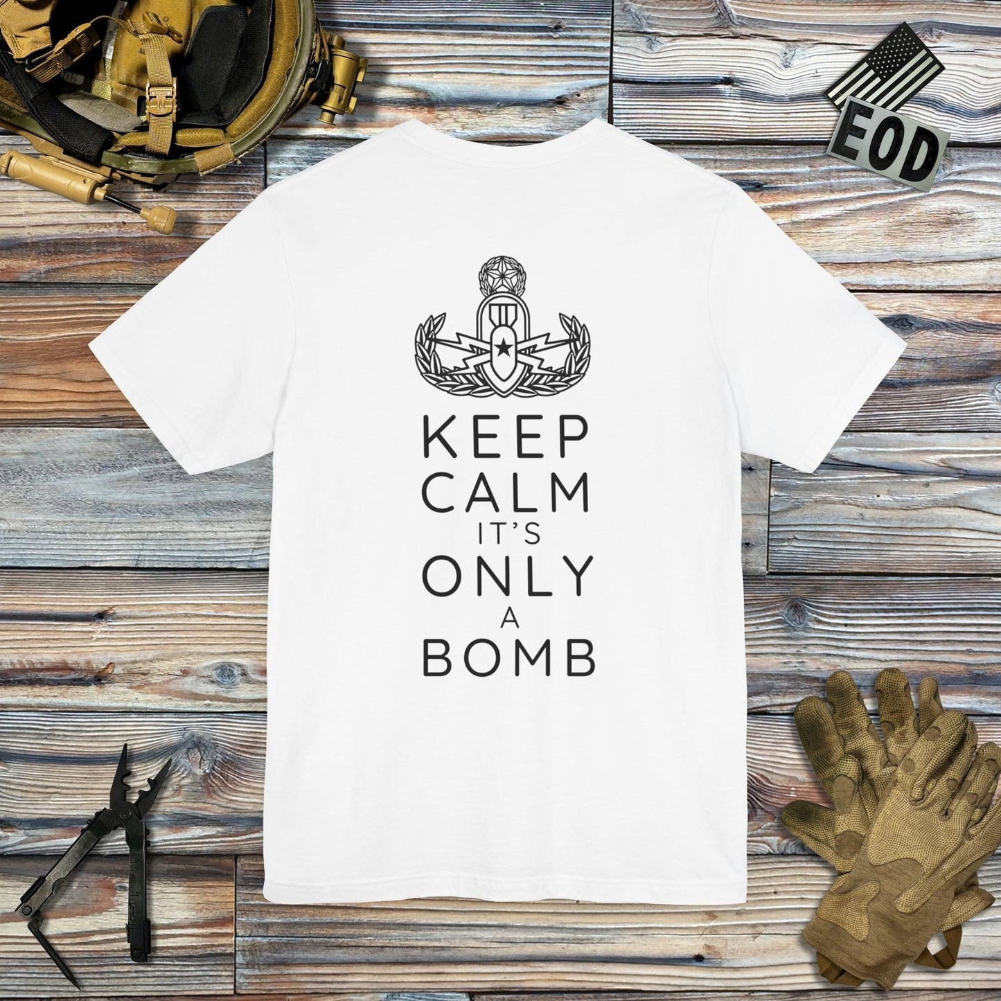 Tavern and Trail T-Shirt Keep Calm (Back Print) T-Shirt White / S