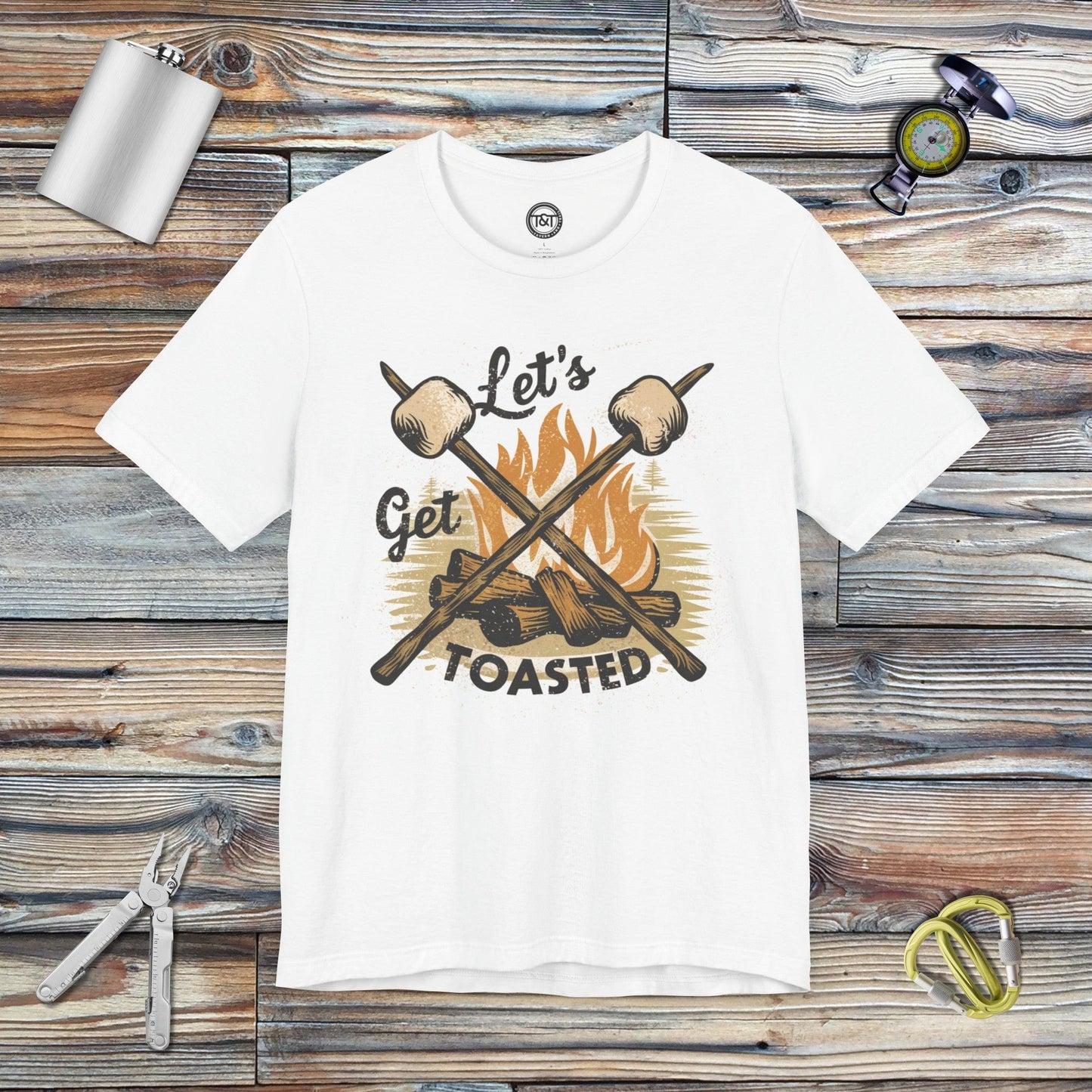 Tavern and Trail T-Shirt Let's Get Toasted T-Shirt White / S