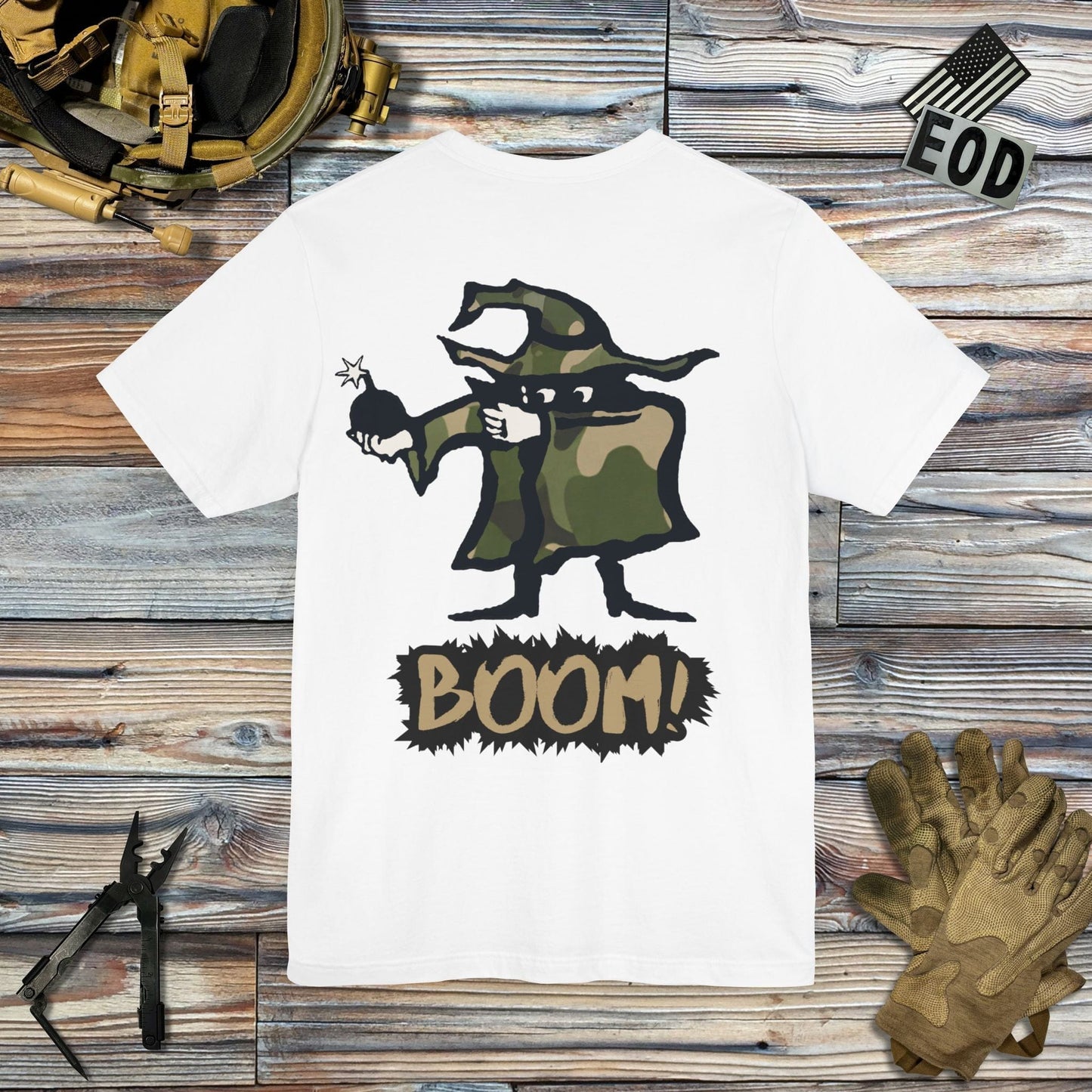 Tavern and Trail T-Shirt Mad Bomber - Boom! (Back Print) T-Shirt White / S