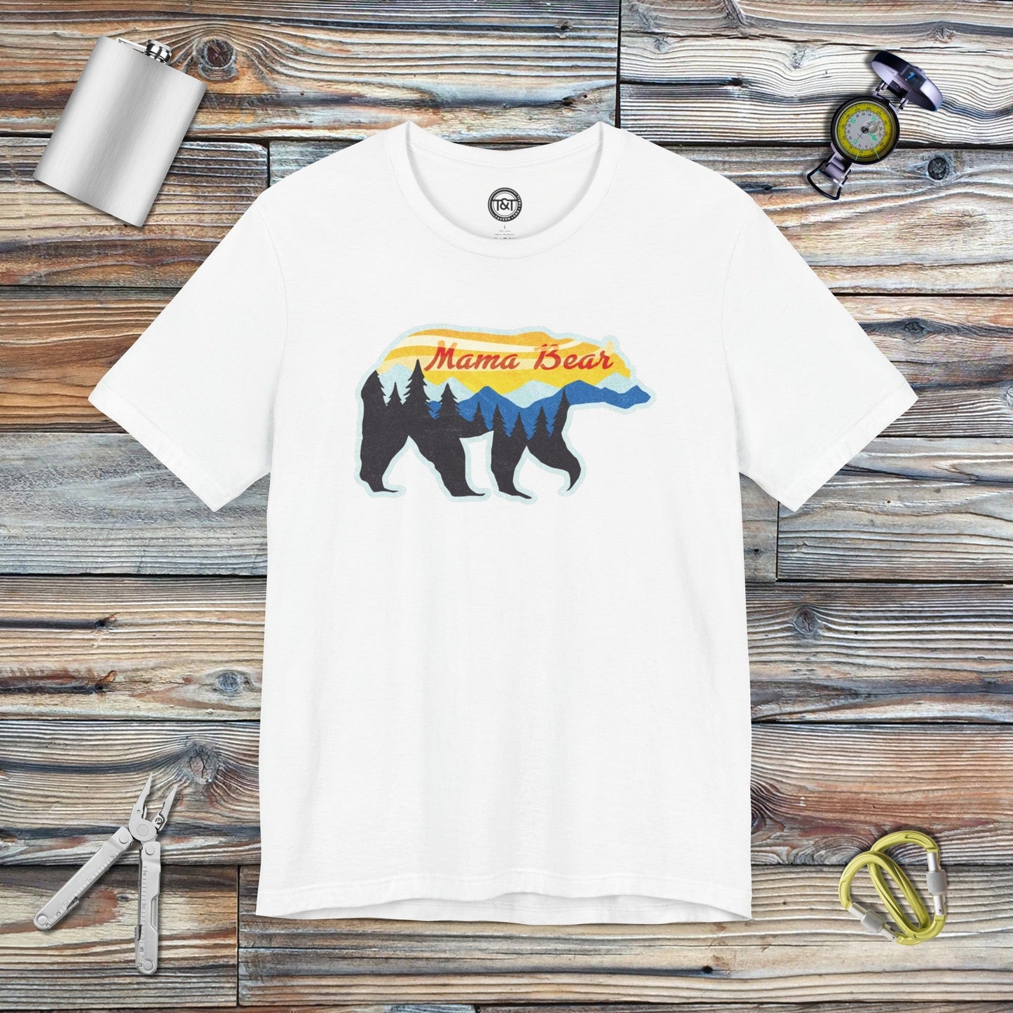 Tavern and Trail T-Shirt Mama Bear T-Shirt White / S