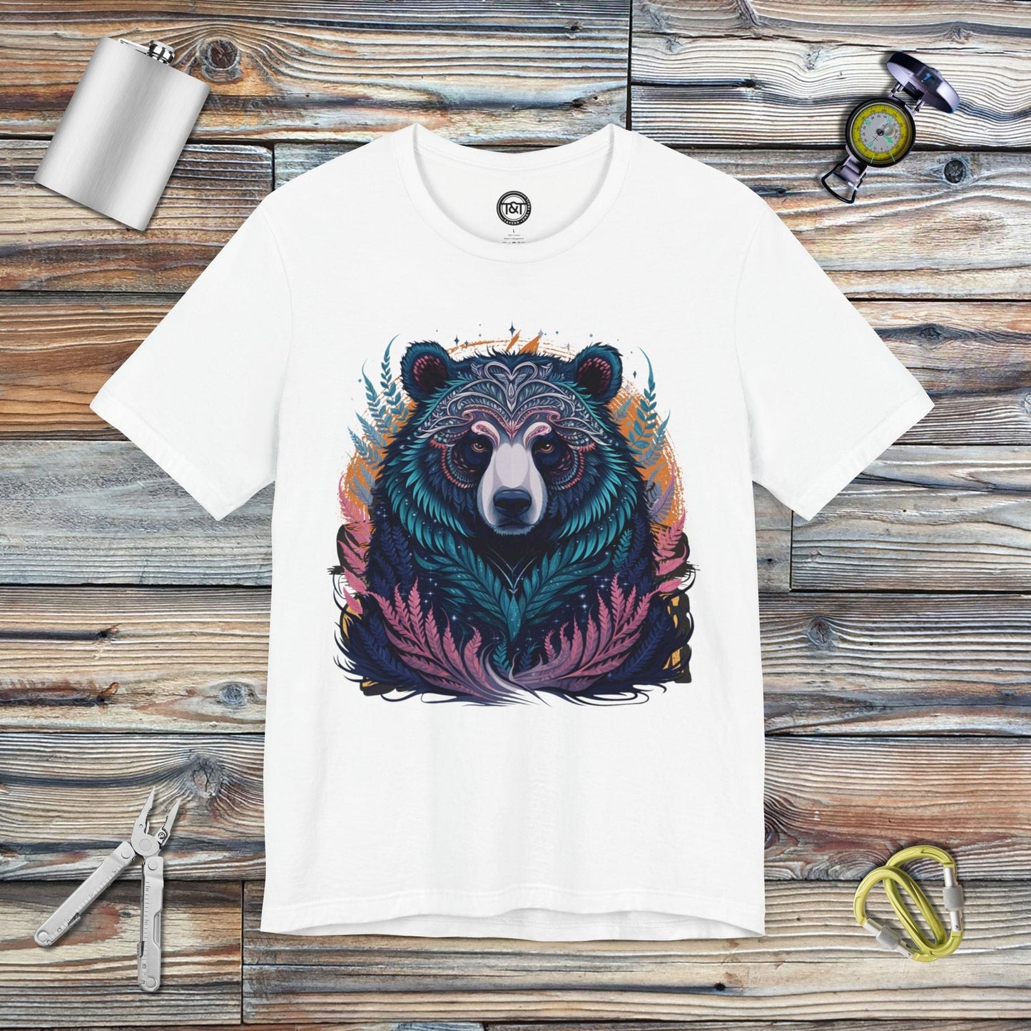 Tavern and Trail T-Shirt Mystic Bear T-Shirt White / S