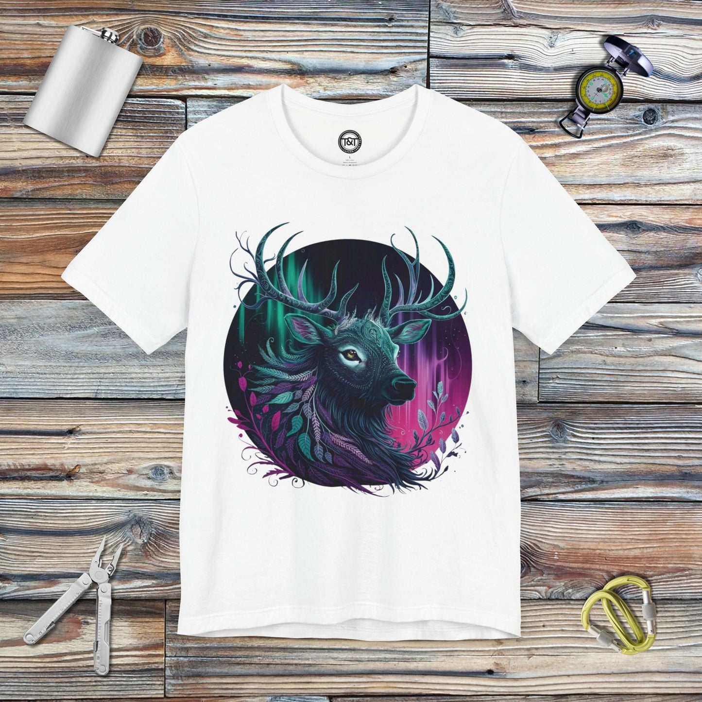 Tavern and Trail T-Shirt Mystic Elk T-Shirt White / S