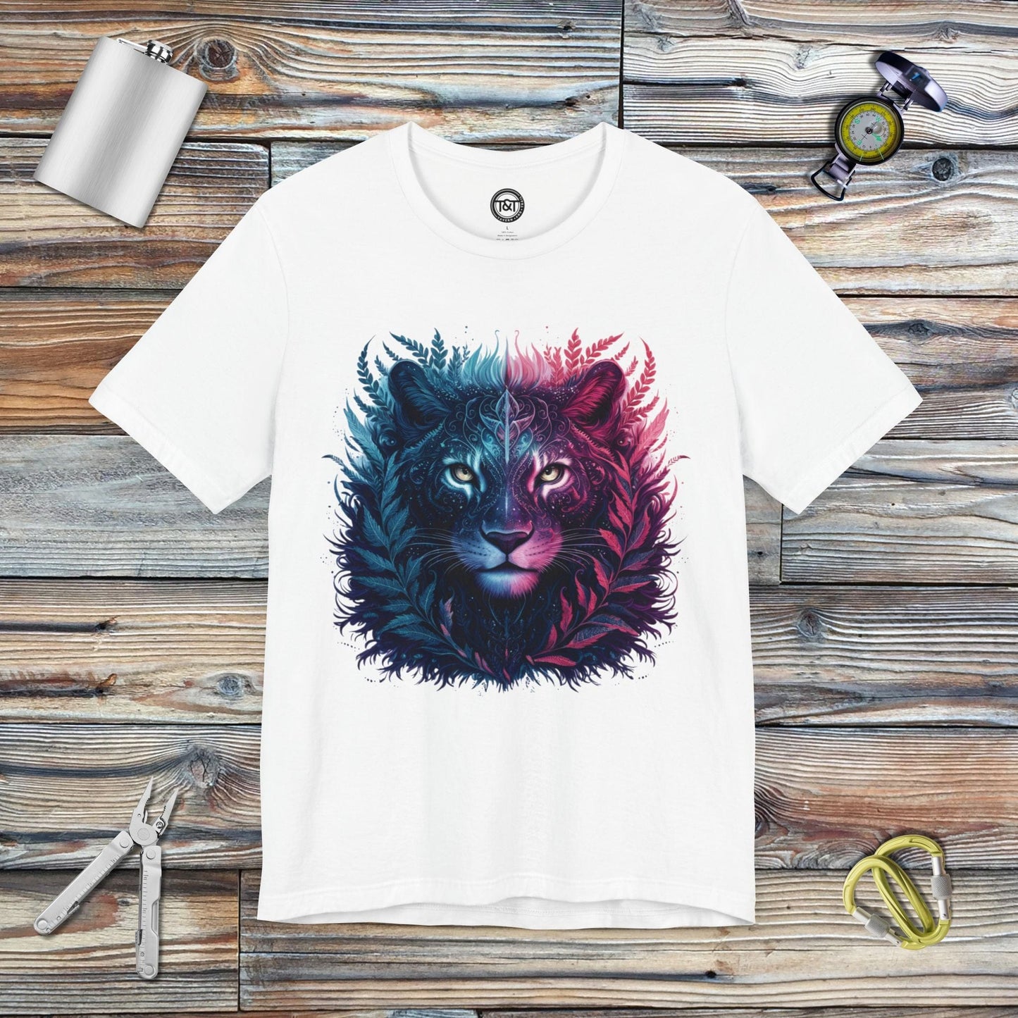 Tavern and Trail T-Shirt Mystic Mountain Lion T-Shirt White / S