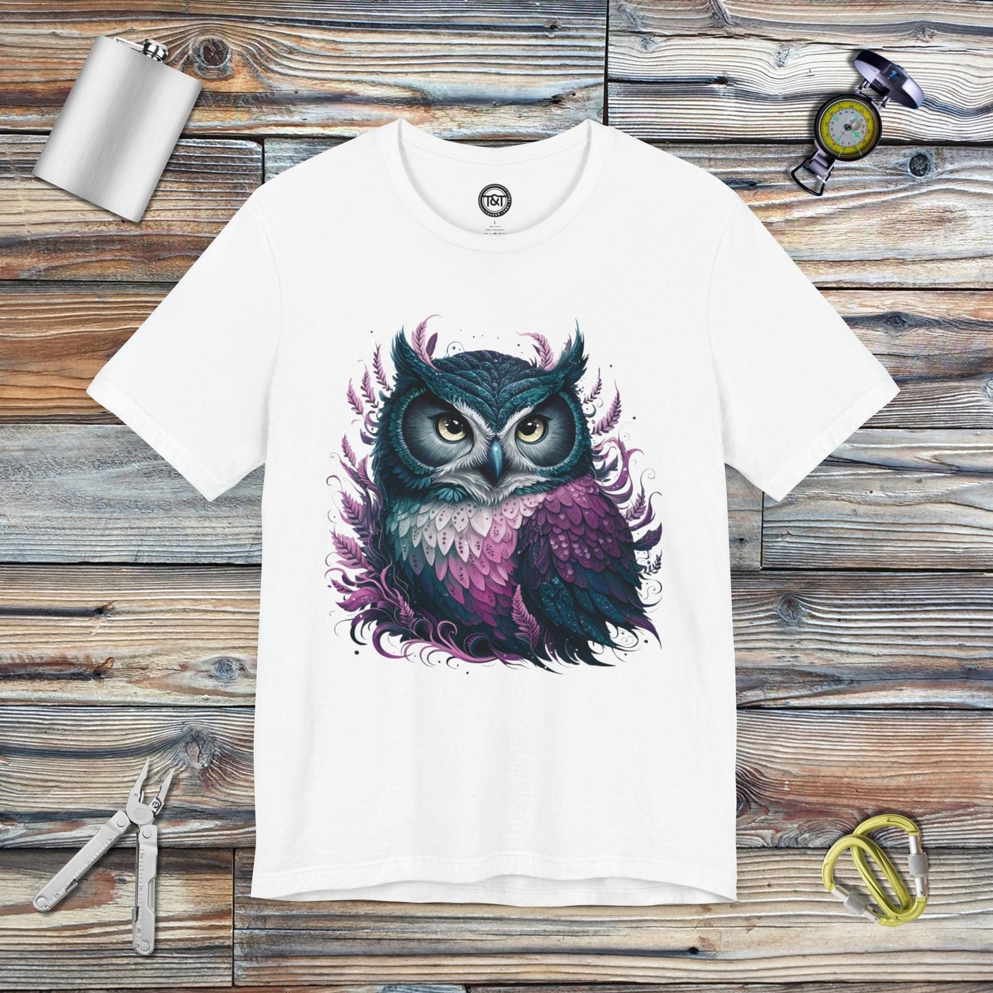 Tavern and Trail T-Shirt Mystic Owl T-Shirt White / S