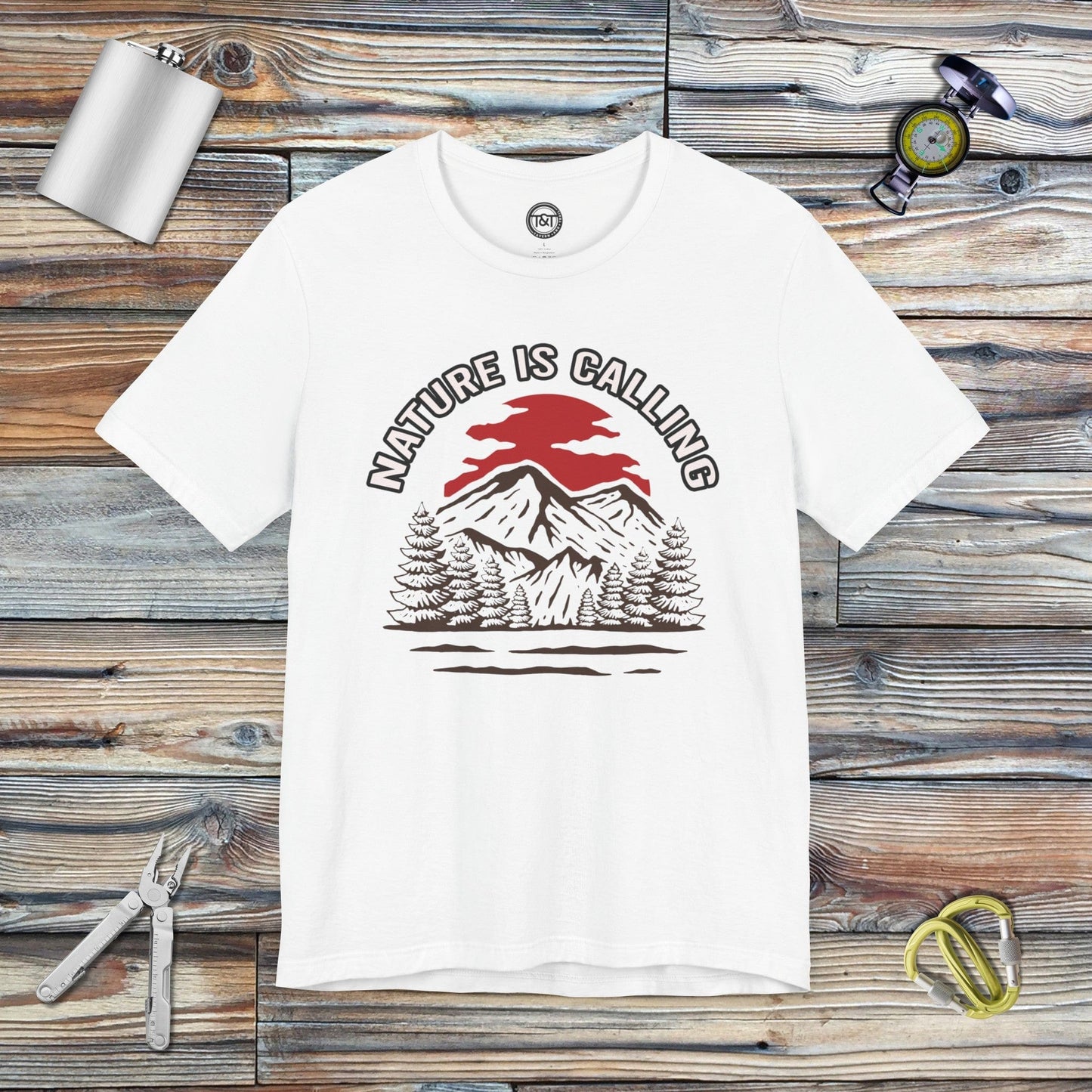 Tavern and Trail T-Shirt Nature is Calling T-Shirt White / S