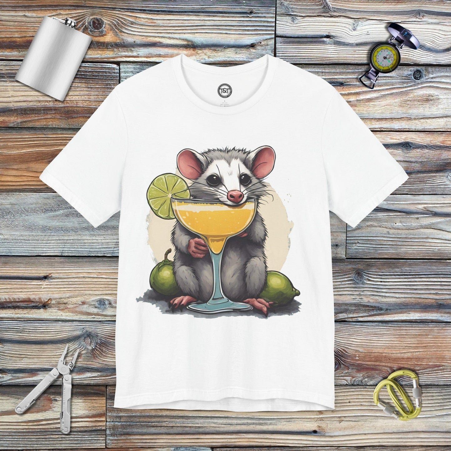 Tavern and Trail T-Shirt Opossum Marg T-Shirt White / S