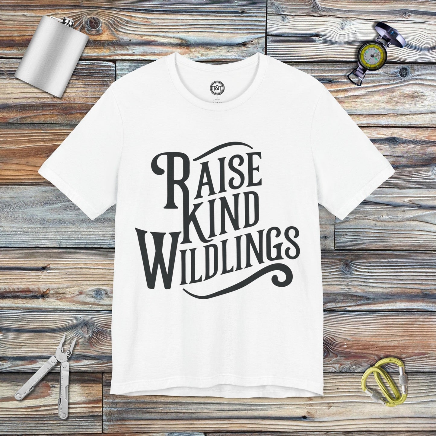 Tavern and Trail T-Shirt Raise Kind Wildlings T-Shirt White / S