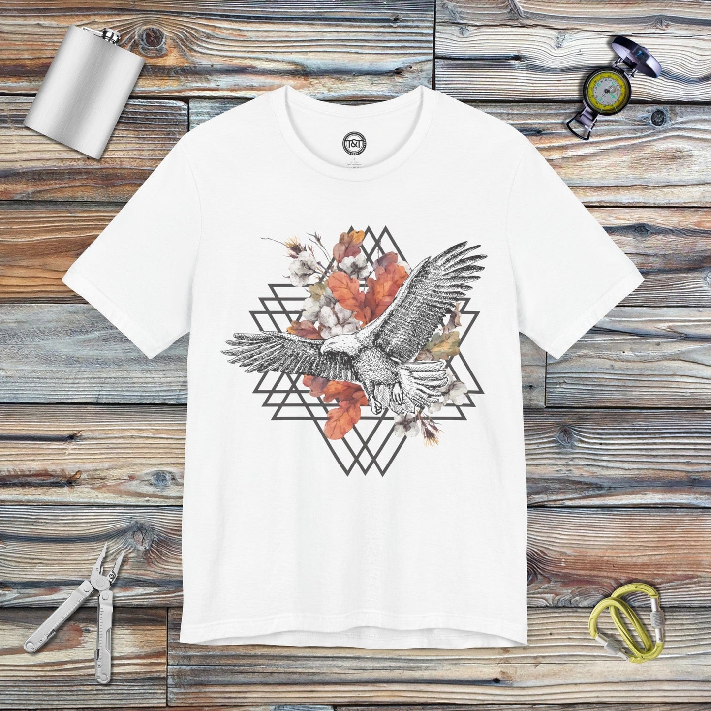 Tavern and Trail T-Shirt Soaring Eagle T-Shirt White / S