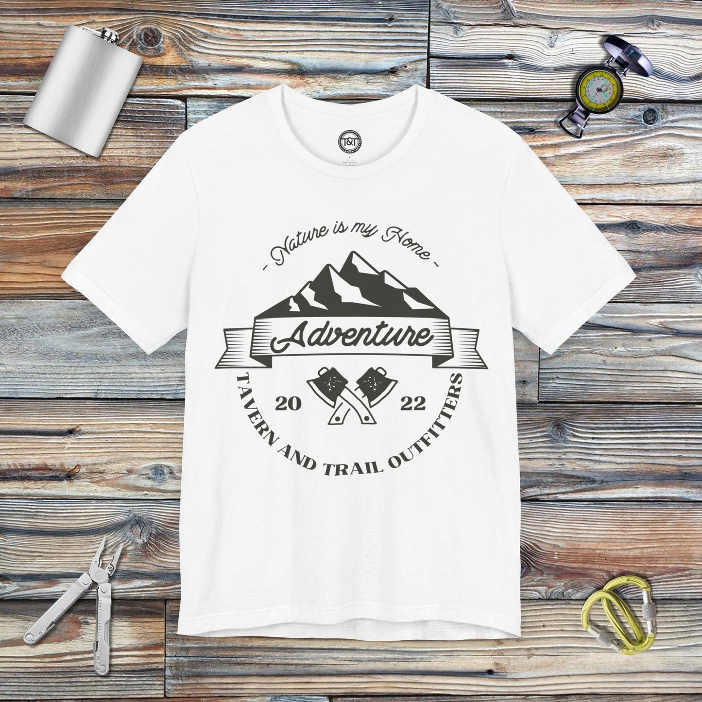 Tavern and Trail T-Shirt T&T Nature Adventure T-Shirt White / S