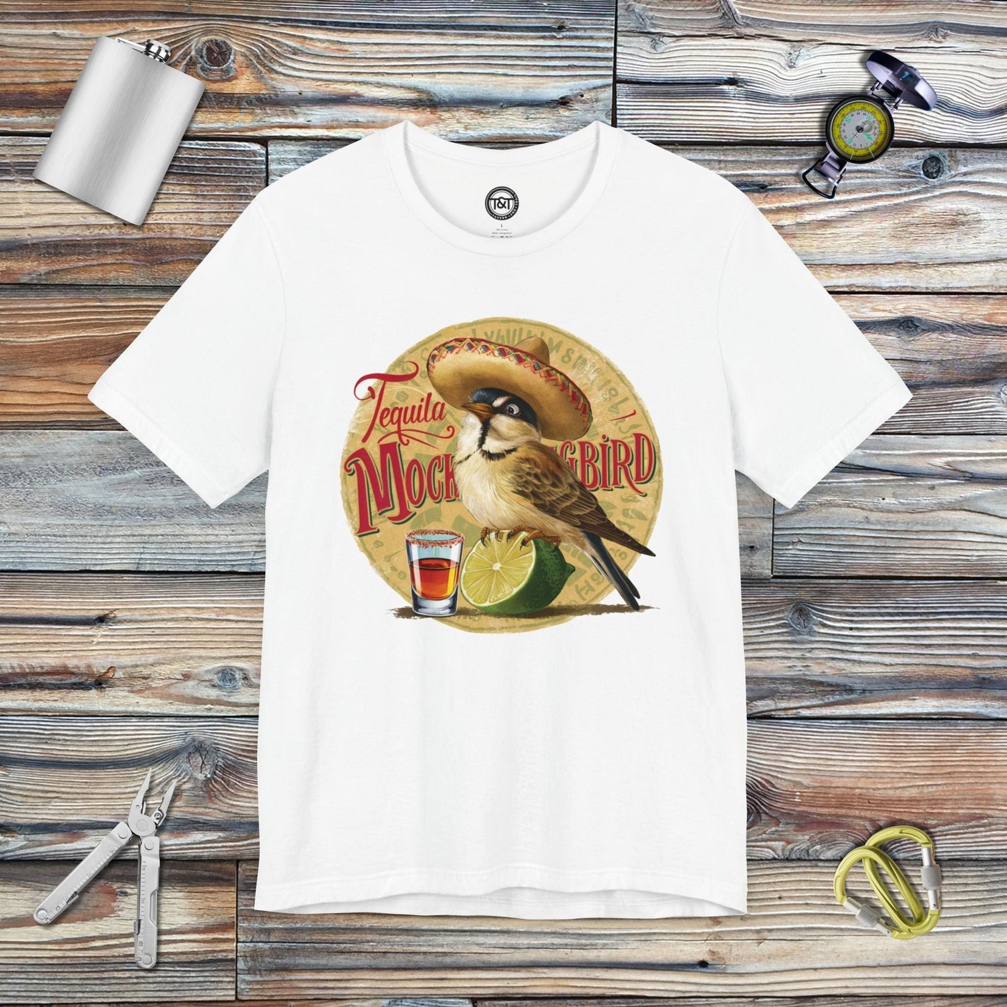 Tavern and Trail T-Shirt Tequila Mockingbird T-Shirt White / S