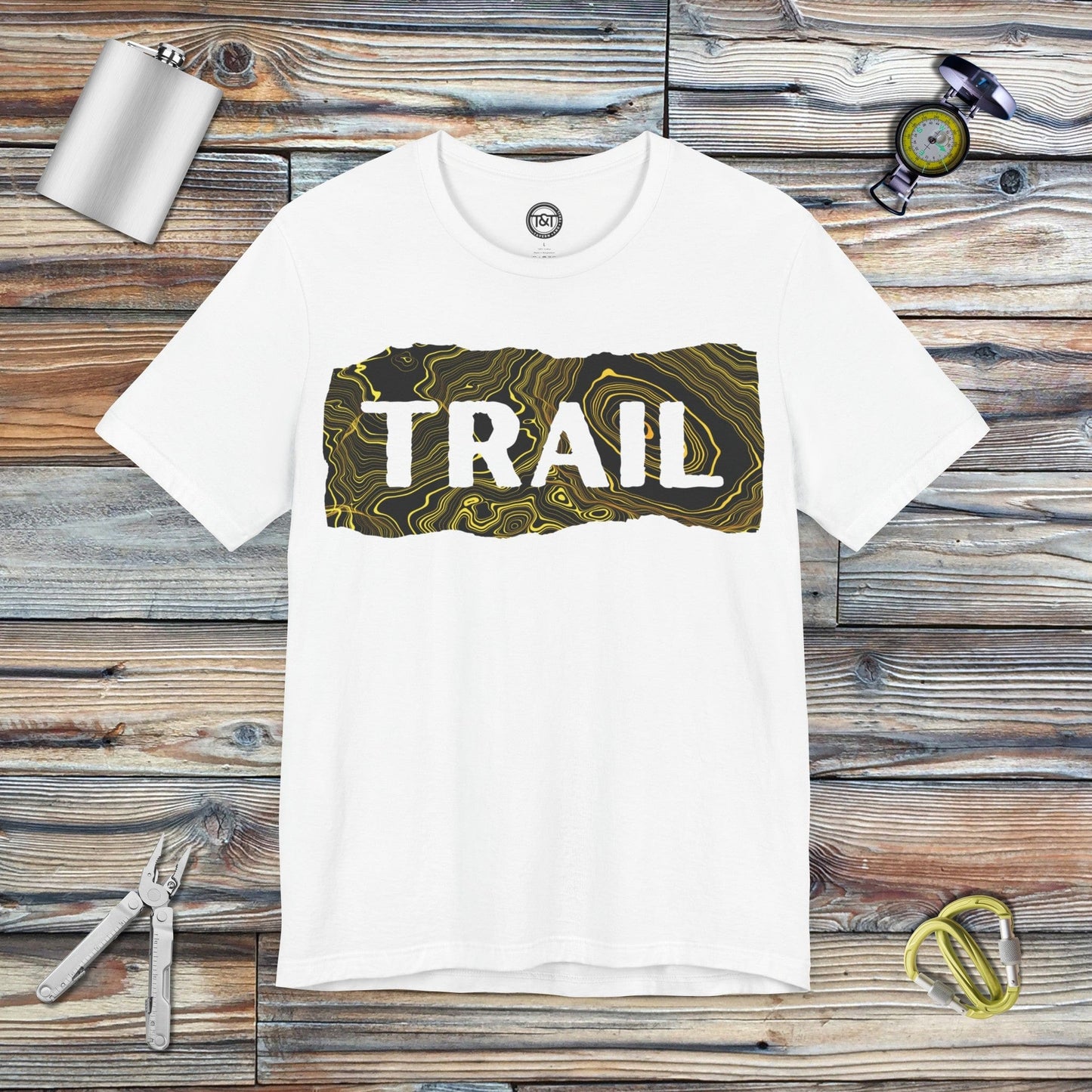 Tavern and Trail T-Shirt Trail - (Topographic Gen 2) T-Shirt White / S