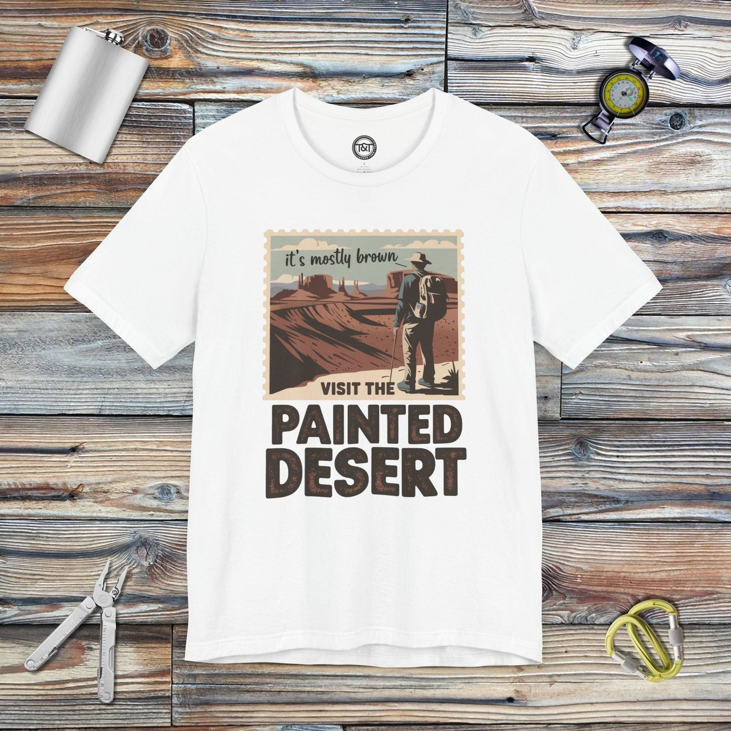 Tavern and Trail T-Shirt Visit the Painted Desert T-Shirt White / S