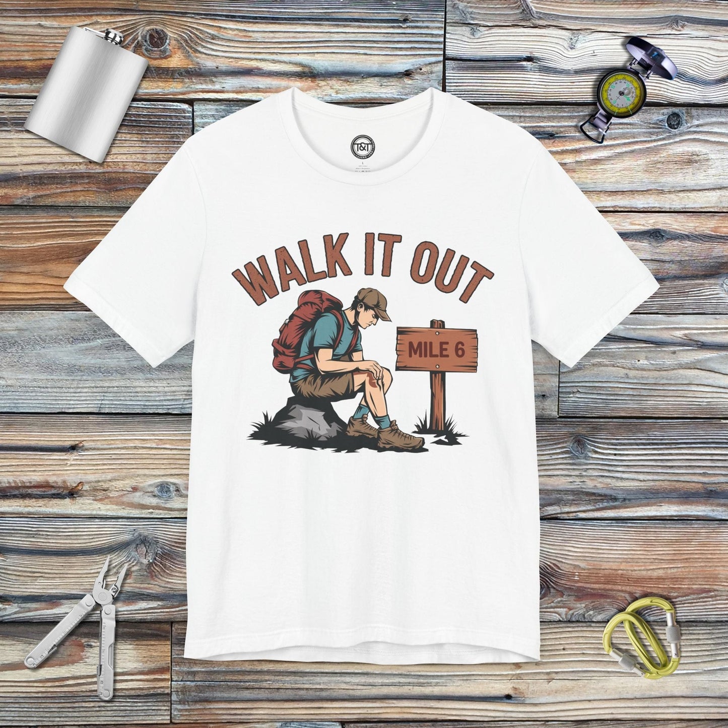 Tavern and Trail T-Shirt Walk It Out T-Shirt White / S