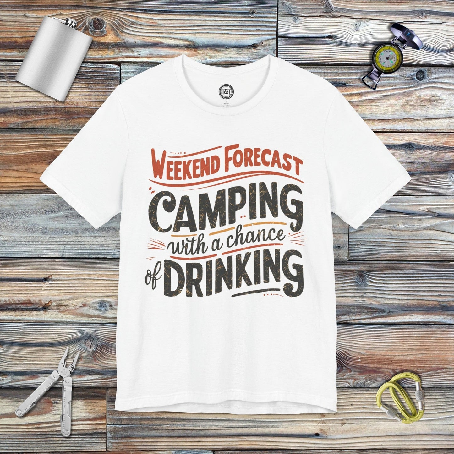 Tavern and Trail T-Shirt Weekend Forecast T-Shirt White / S